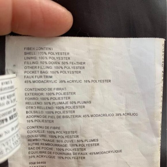 Esprit Down jacket coat size large dark grey/black button full zip - Picture 8 of 11